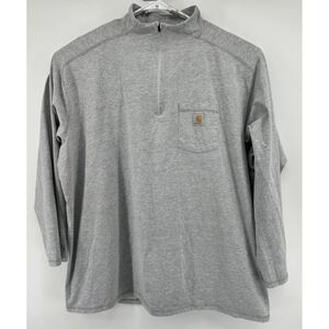 Carhartt Force Relaxed Fit 1/4 Zip Pullover Gray Men's Size 4XL